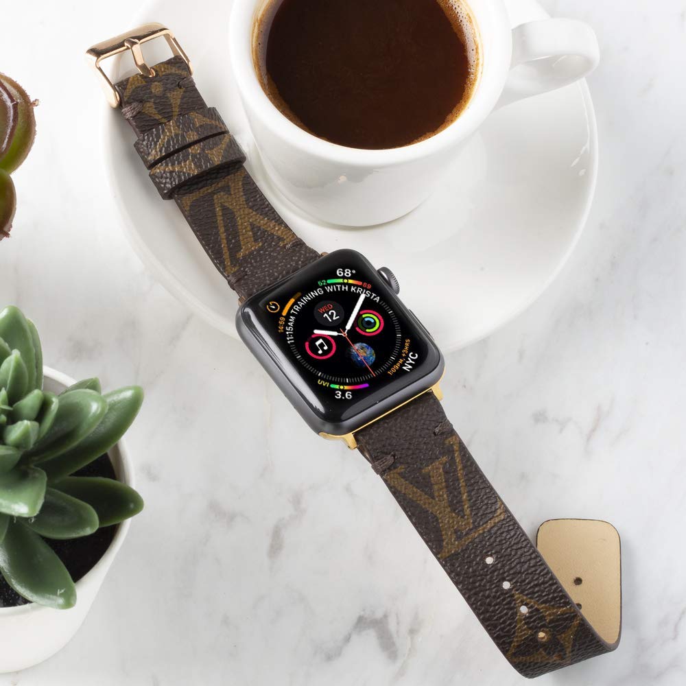 Upcycled LV Classic Logo Apple Watch Band