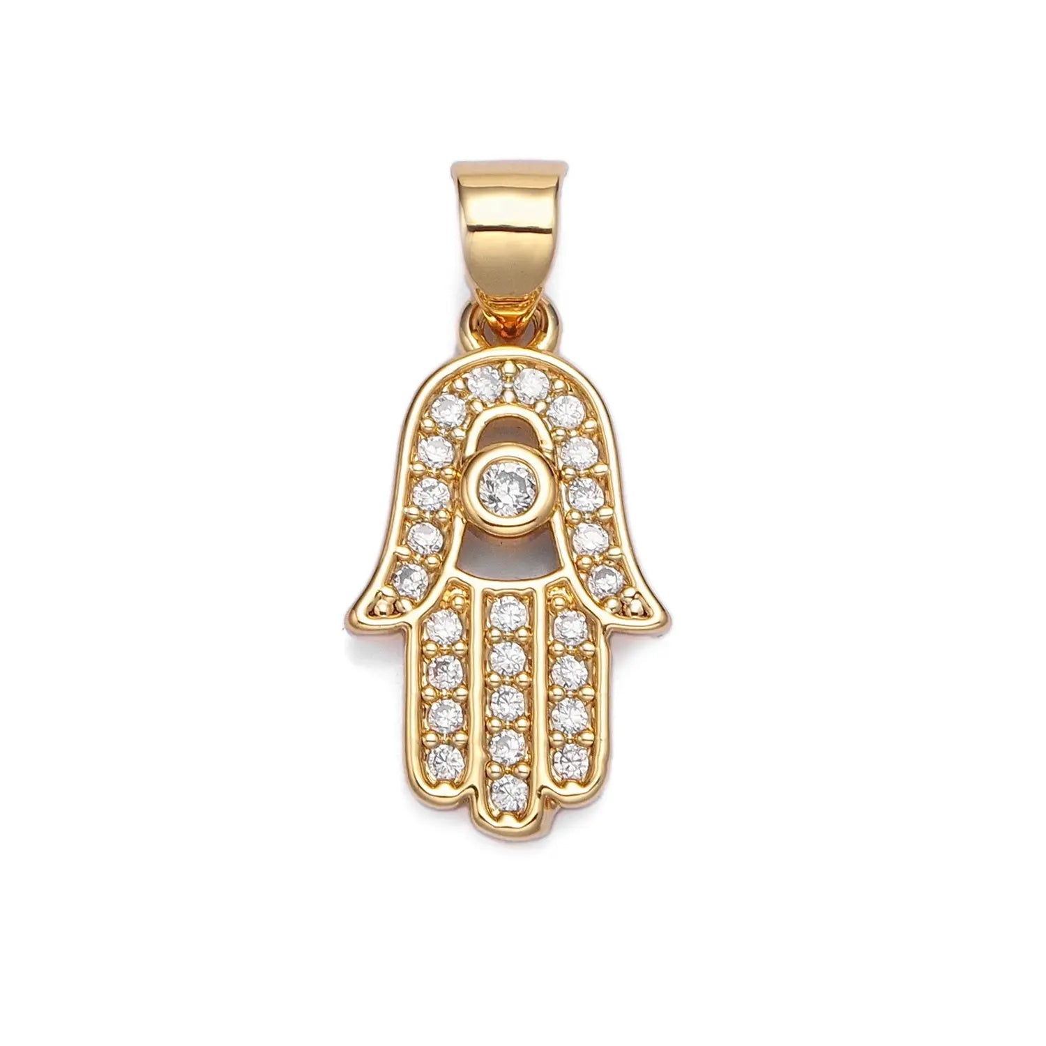 Hamsa Hand Evil Eye Charm Necklace