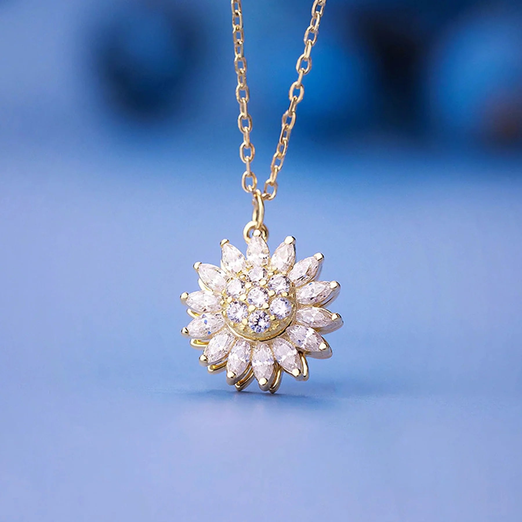 Spinning Flower Necklace