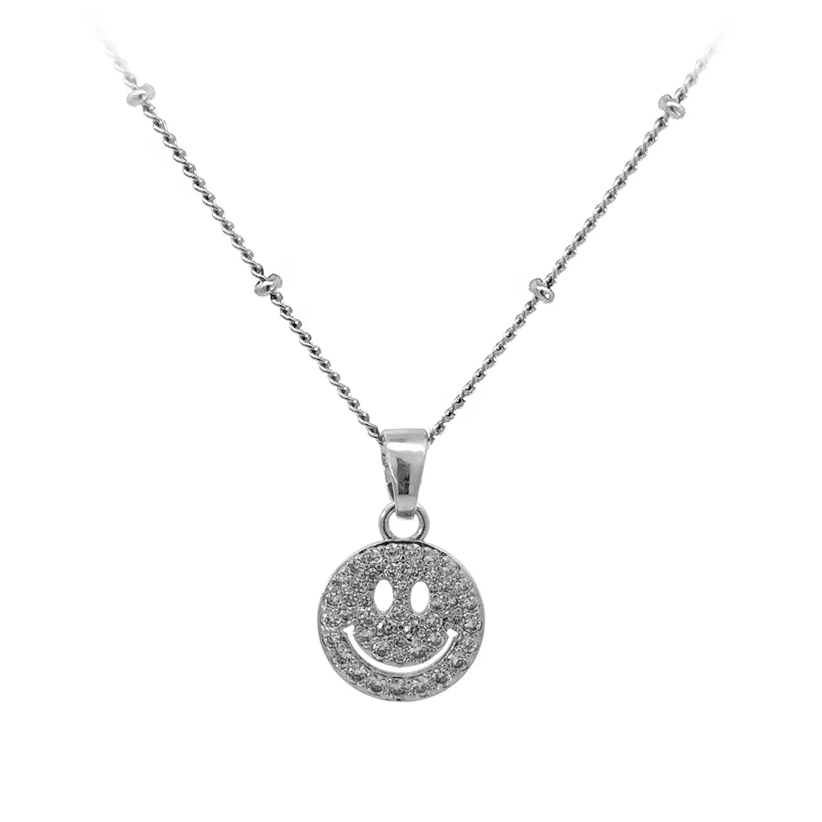 Smiley Pave Necklace