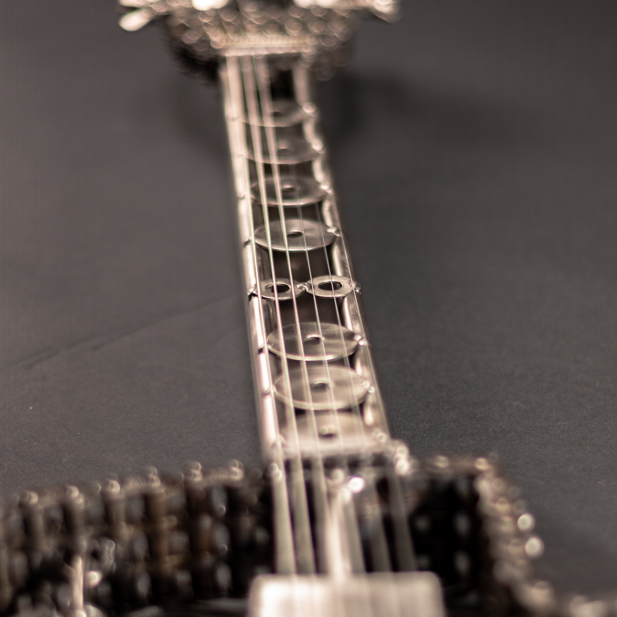 Classic Metal Guitar Sculpture