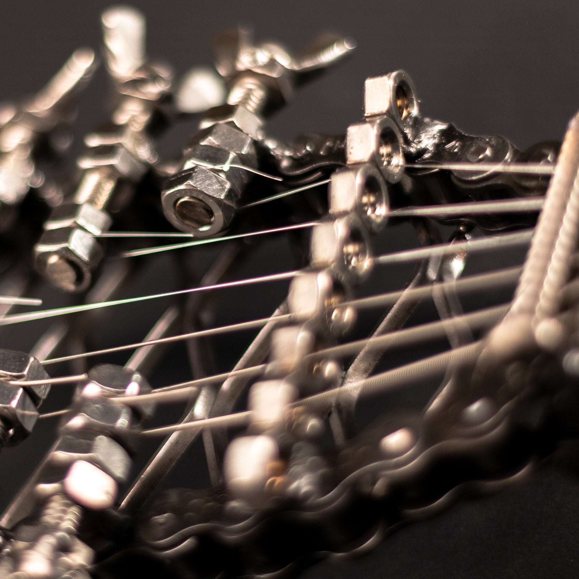 Classic Metal Guitar Sculpture