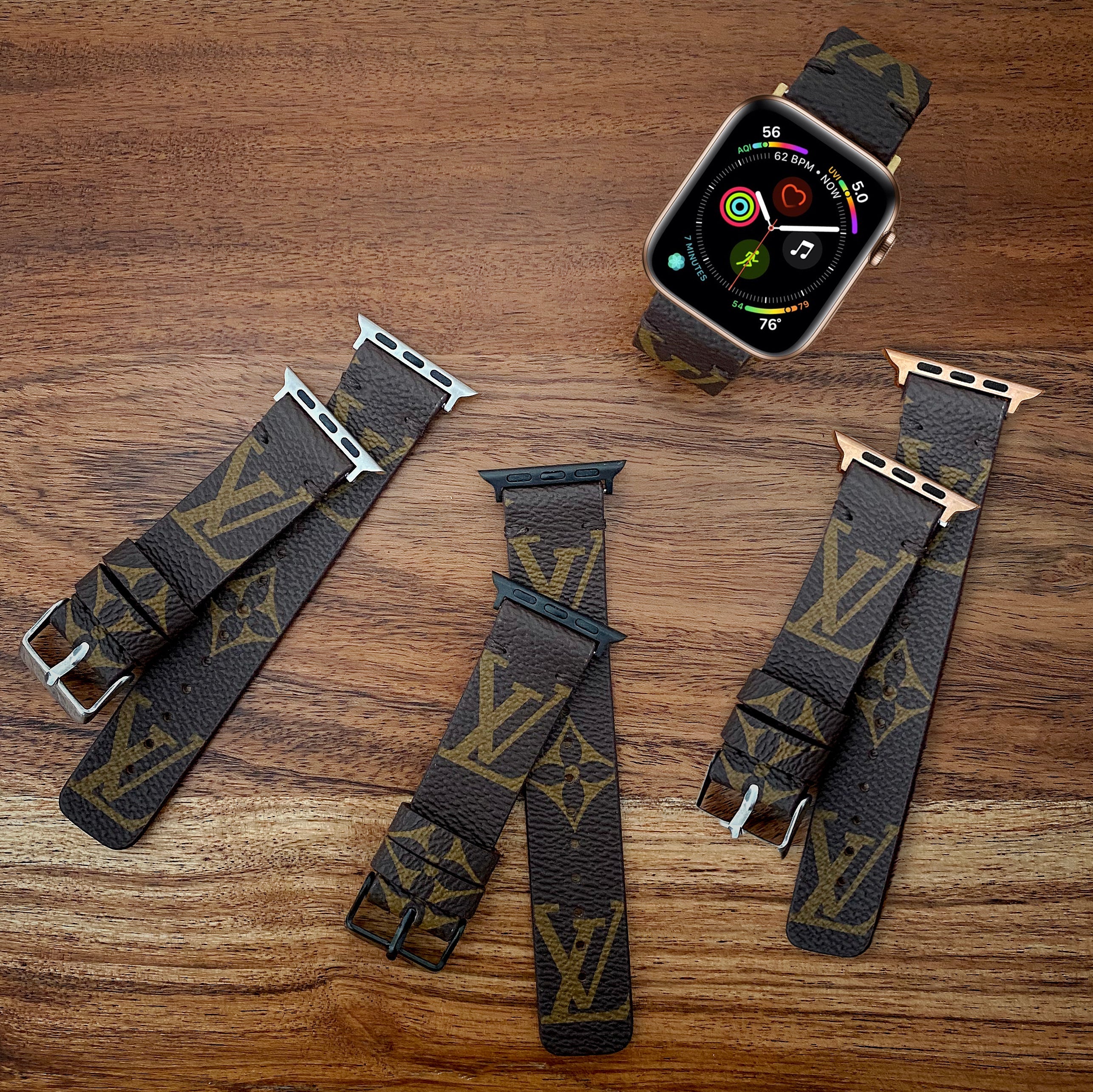 Upcycled LV Classic Logo Apple Watch Band