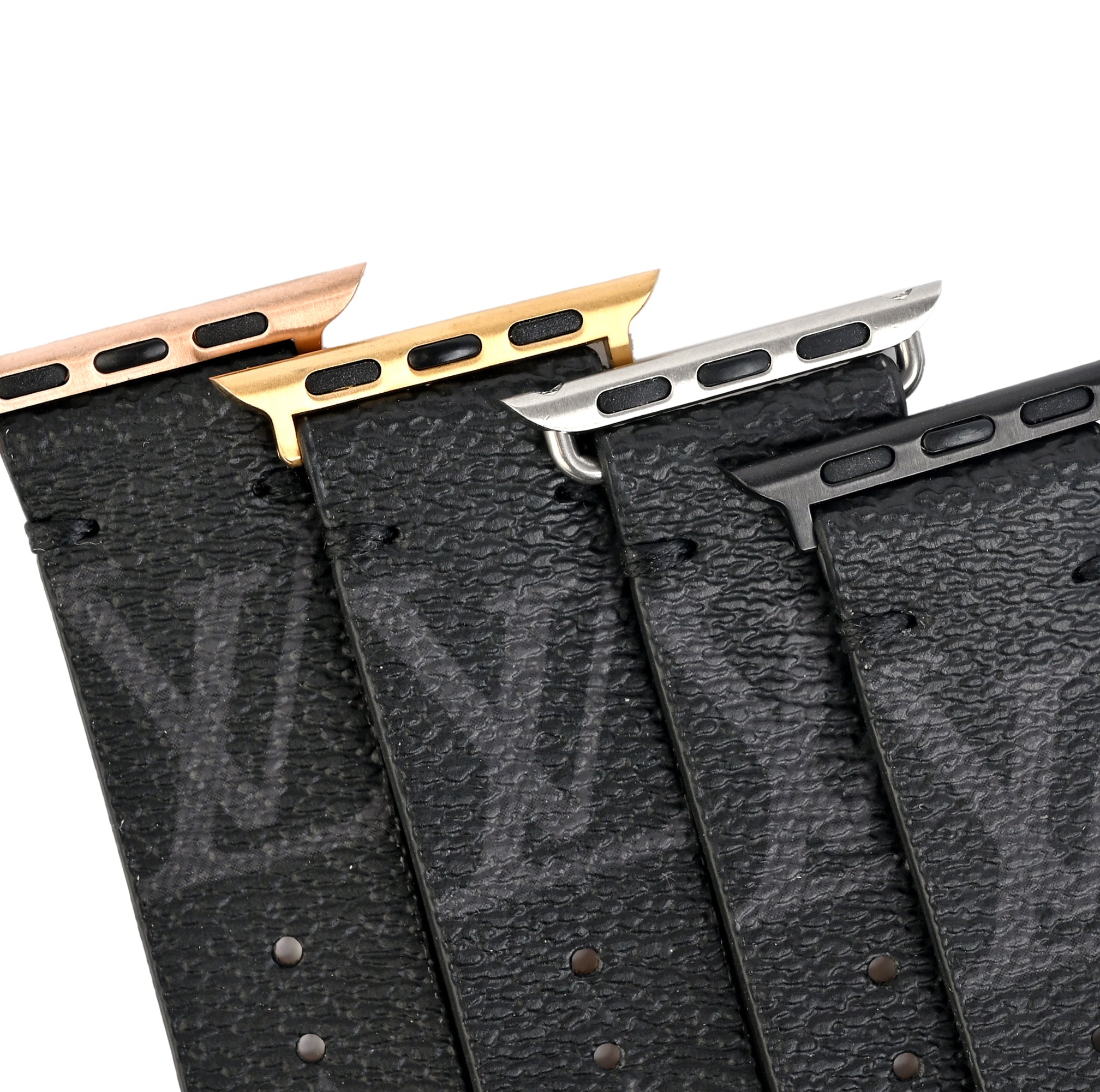 Upcycled LV Classic Logo Apple Watch Band - Graphite