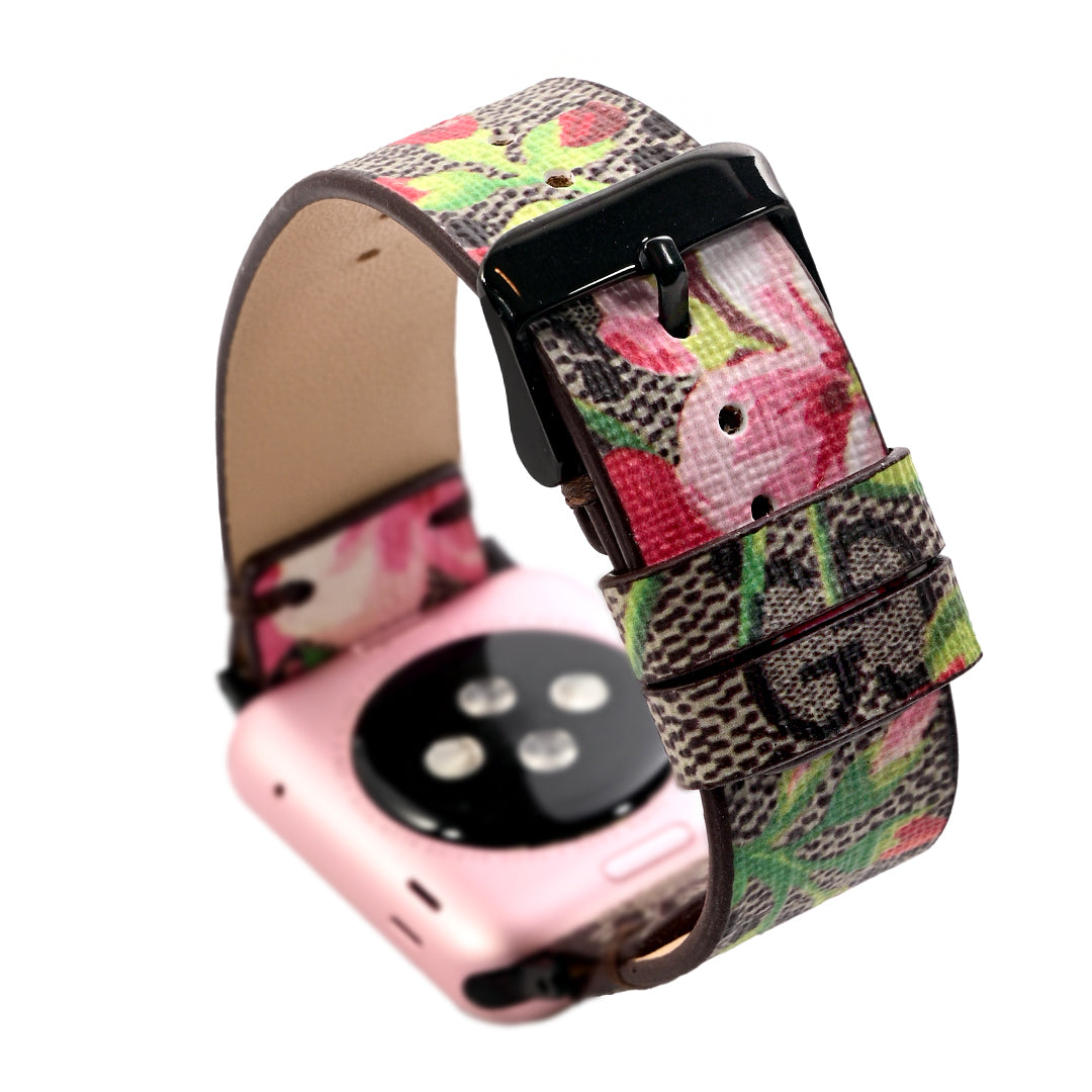 Last One! Upcycled Floral GG Apple Watch Band