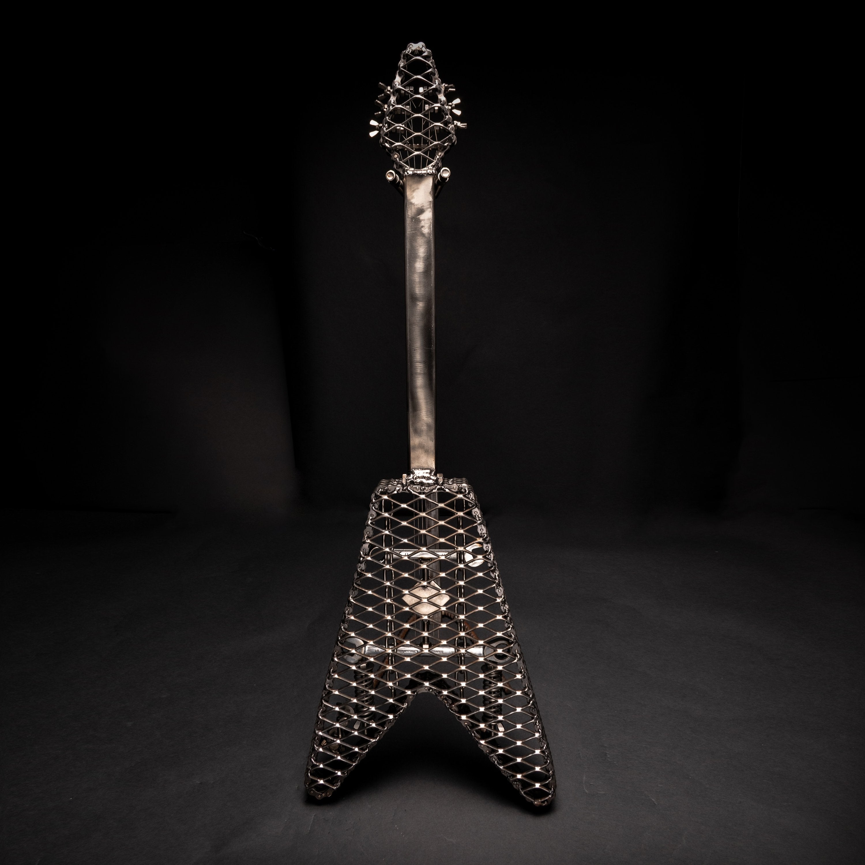 Flyer Metal Guitar Sculpture