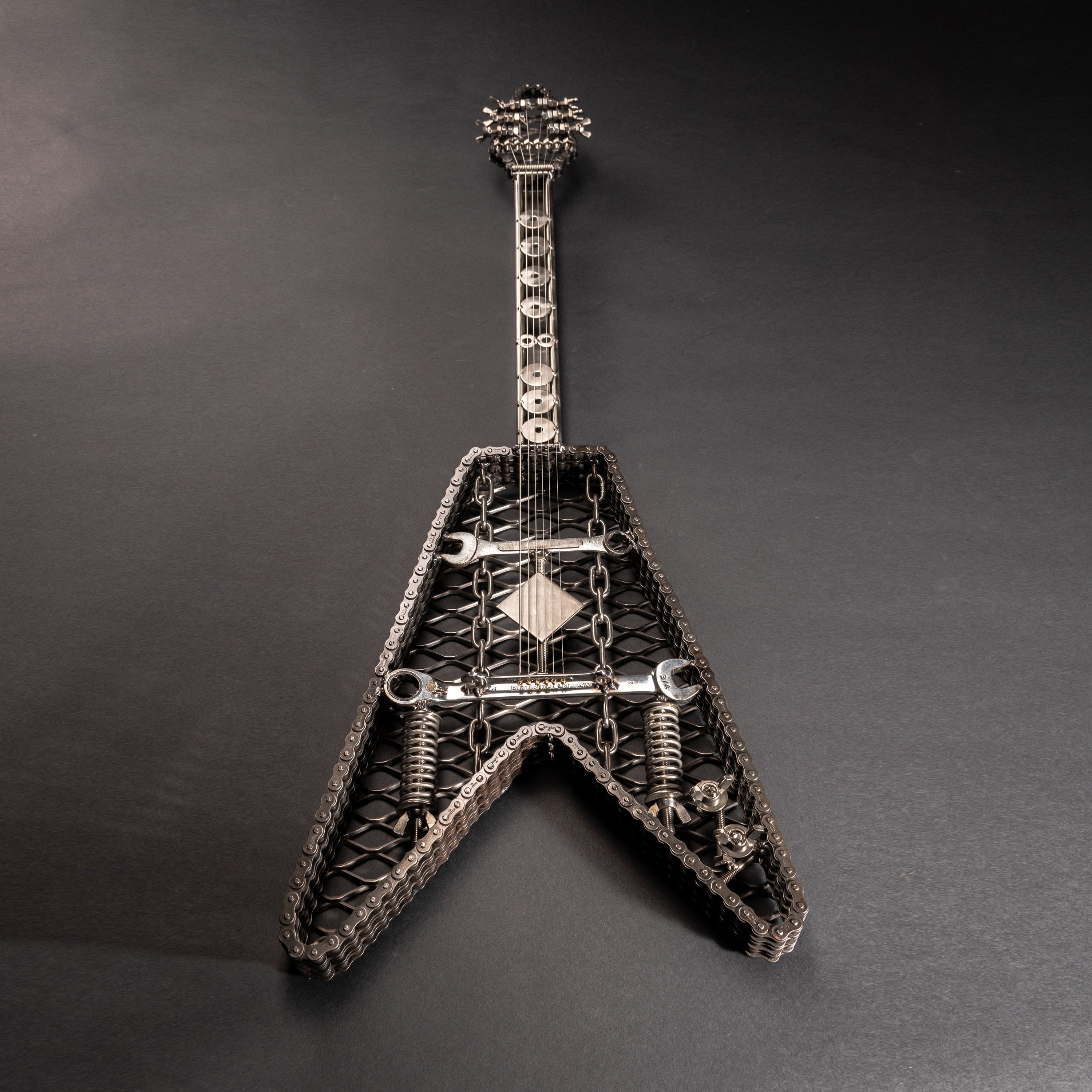 Flyer Metal Guitar Sculpture